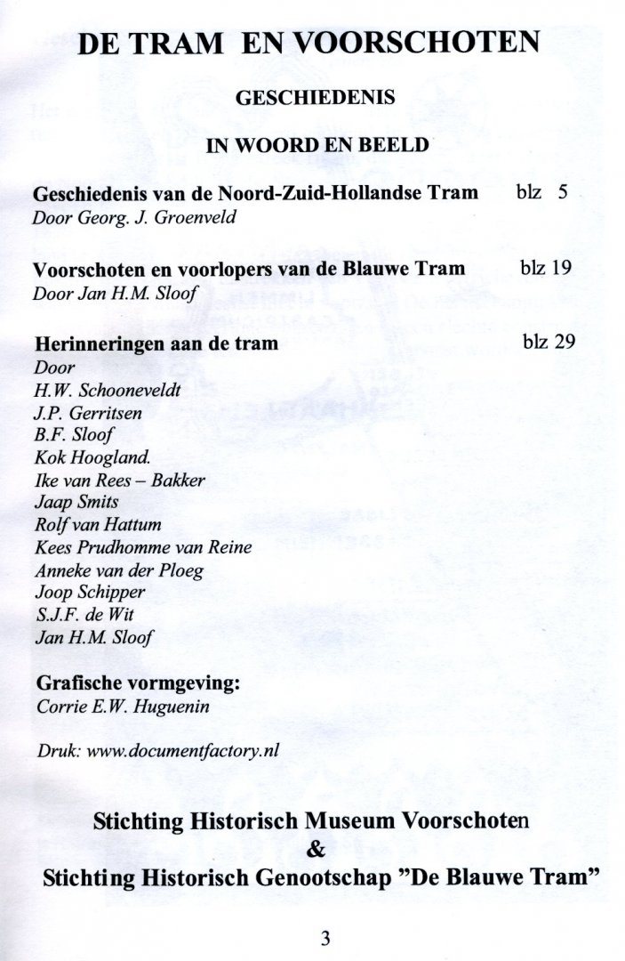 oa. Georg J. Groeneveld en Jan H. M. Sloof - De tram en Voorschoten