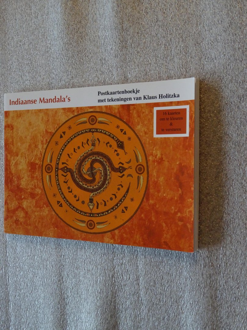 Holitzka, Klaus - Indiaanse Mandala's postkaartenboekje / 16 kaarten om te kleuren & te versturen
