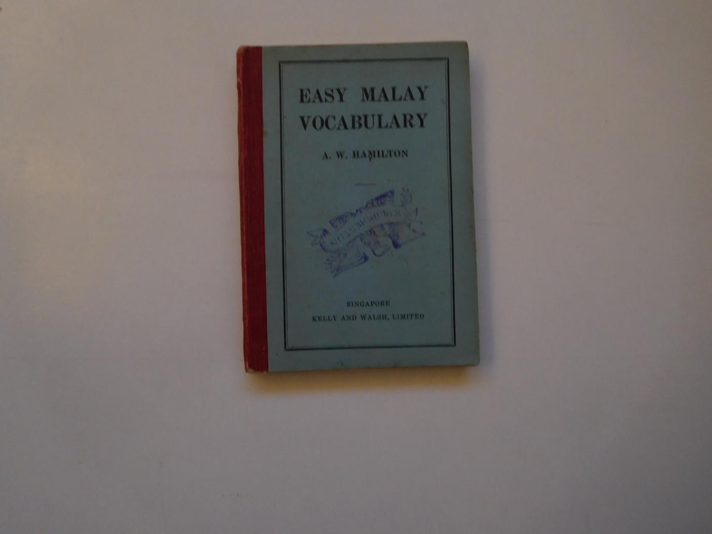 Hamilton, A.W. - Easy Malay Vocabulary