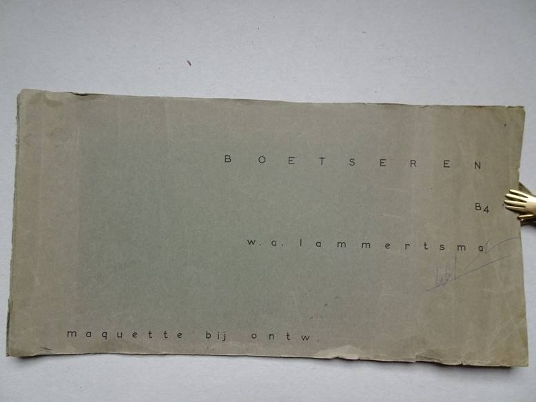 Lammertsma, W.A.. - Boetseren B4. Maquette bij ontw.