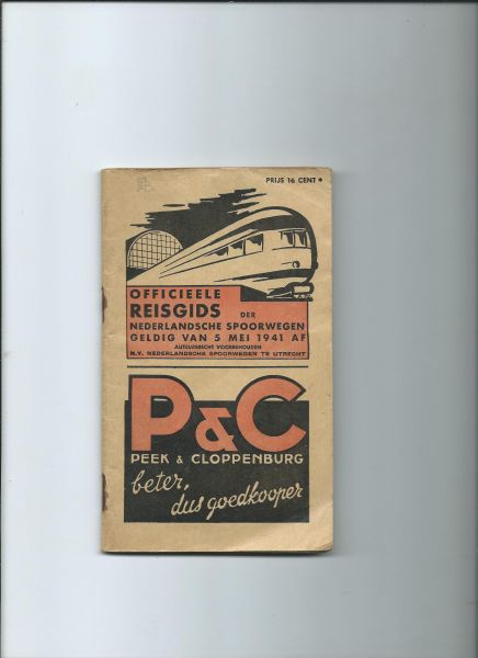  - Officieele reisgids der Nederlandsche Spoorwegen geldig van 5 mei 1941 af