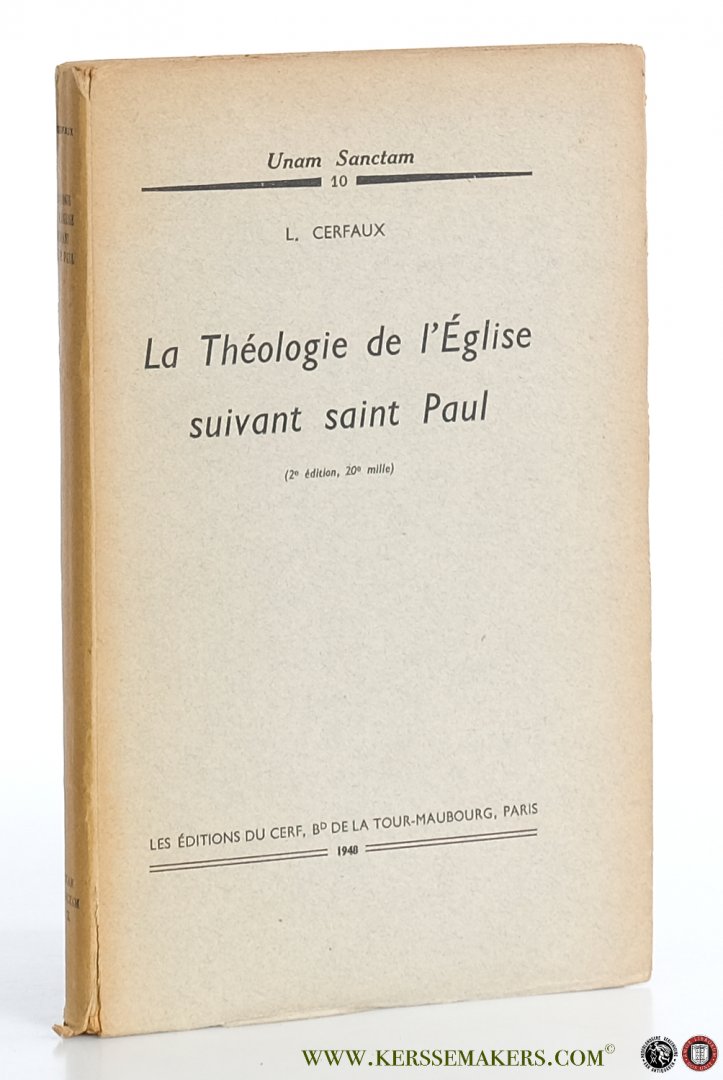 Cerfaux, L. - La théologie de l'Église suivant Saint Paul. (2e édition revue).
