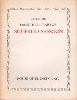 FELDMAN, LEW DAVID - 233 items from the library of Siegfried Sassoon