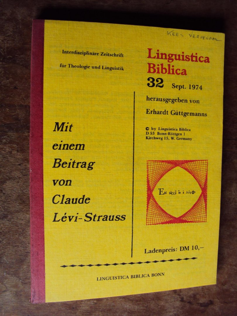 Güttgemanns, Erhardt (Hrsg.) - Linguistica Biblica 32, September 1974