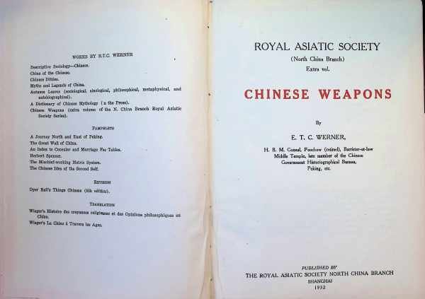 E. T. C. Werner - Chinese Weapons