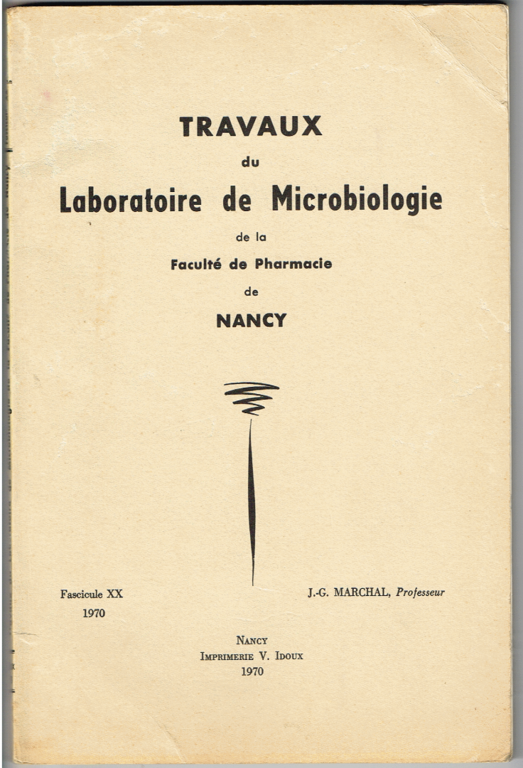 Marchal, J. G. - Travaux du Labaratoire de Microbiologie de la Faculte de Pharmacie de Nancy