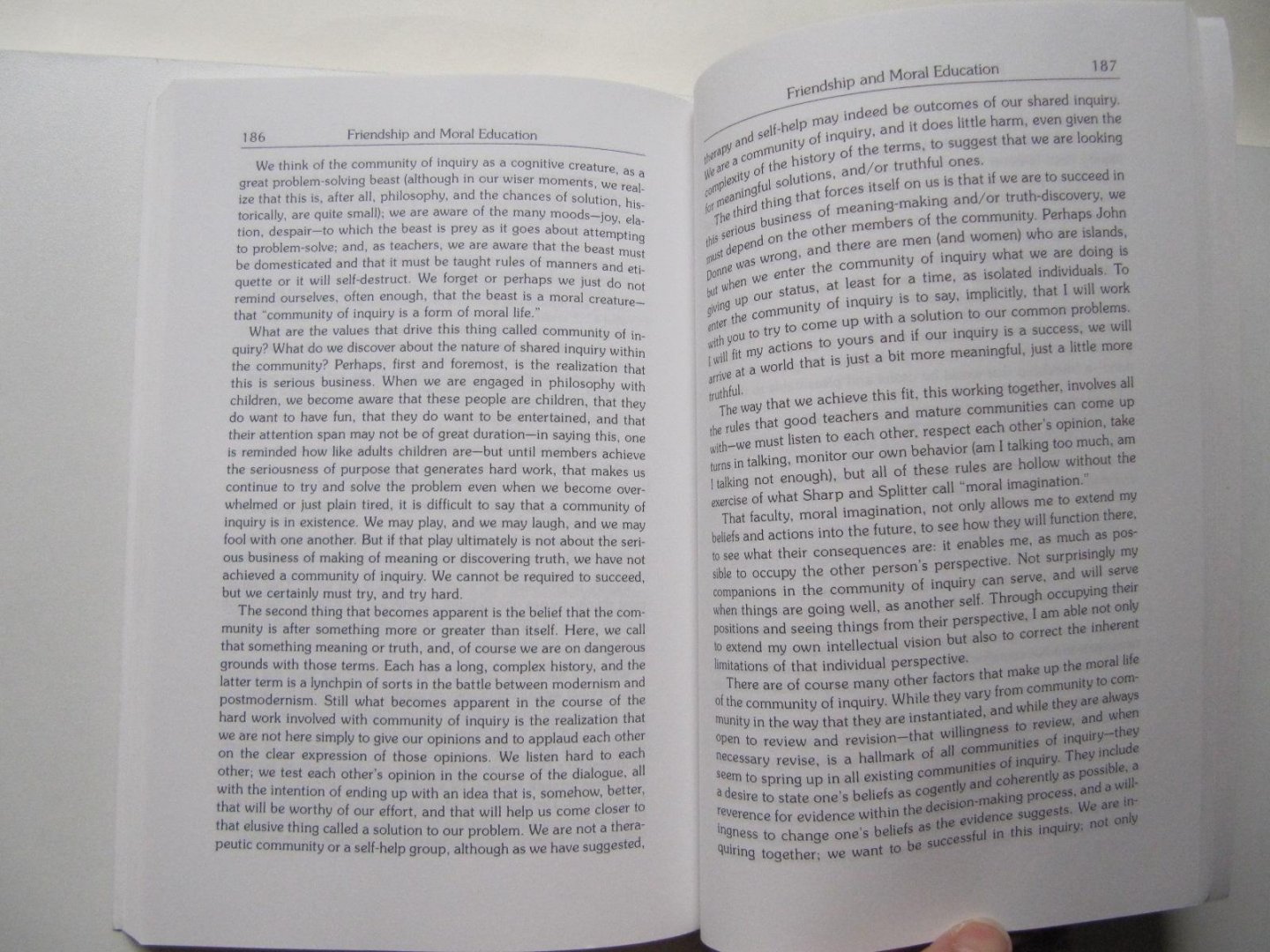 Reed, Ronald F. and Tony W. Johnson - Friendship and Moral Education / Twin Pillars of Philosophy for Children/ Rethinking Childhood 7