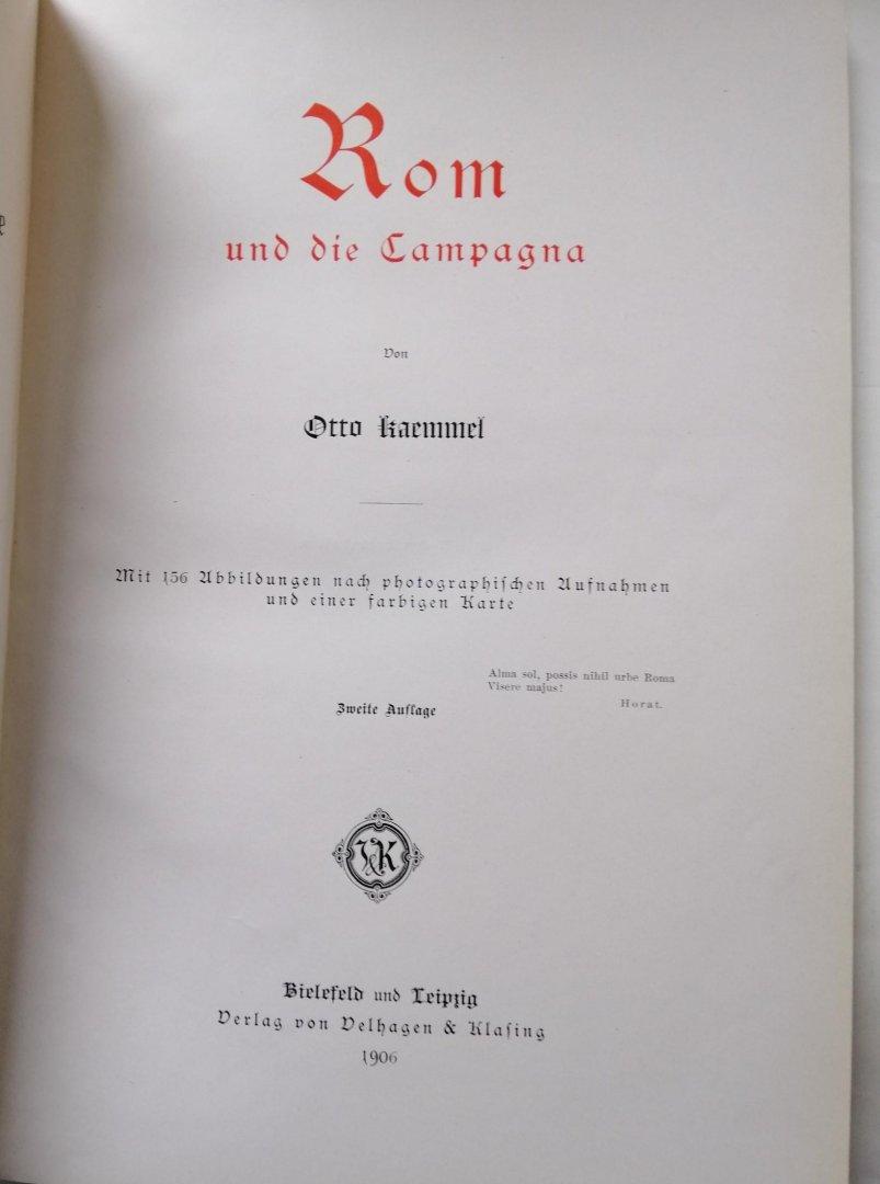 Otto Kaemmel - Rom und die Campagna * Land und Leute * Monographie zur Erdkunde