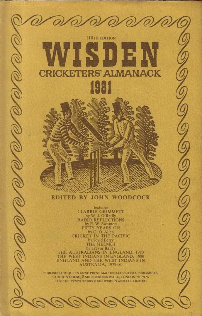 Woodcock, John - Wisden Cricketers' Almanack 1981 -118nd edition