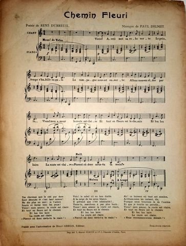 Delmet, Paul: - [Chansons d`amour et de bohème]