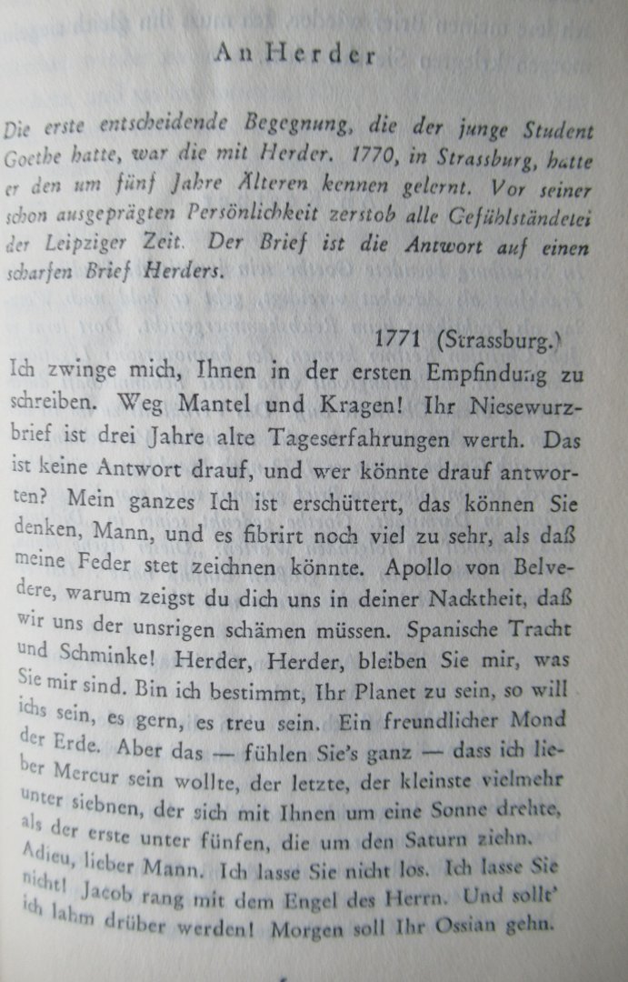 Goethe - Selbstbekenntnis in Briefen
