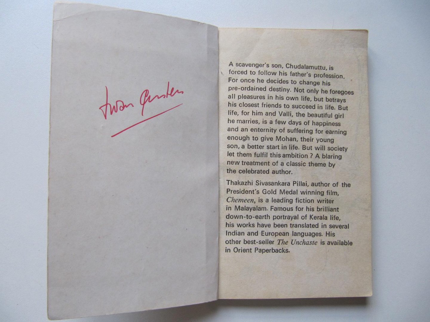 T. Sivasankara Pillai - Scavenger's Son