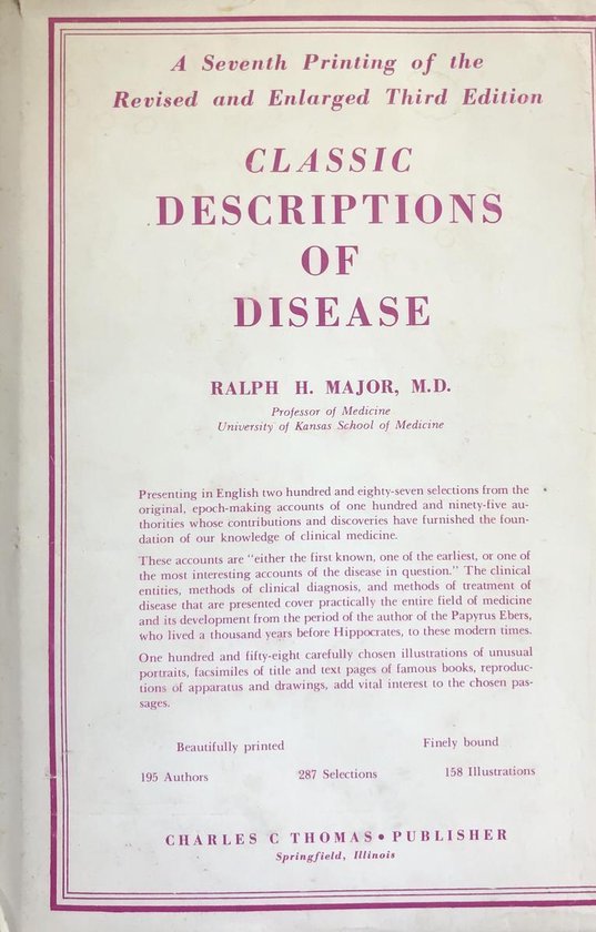  - Classic Descriptions of Disease
