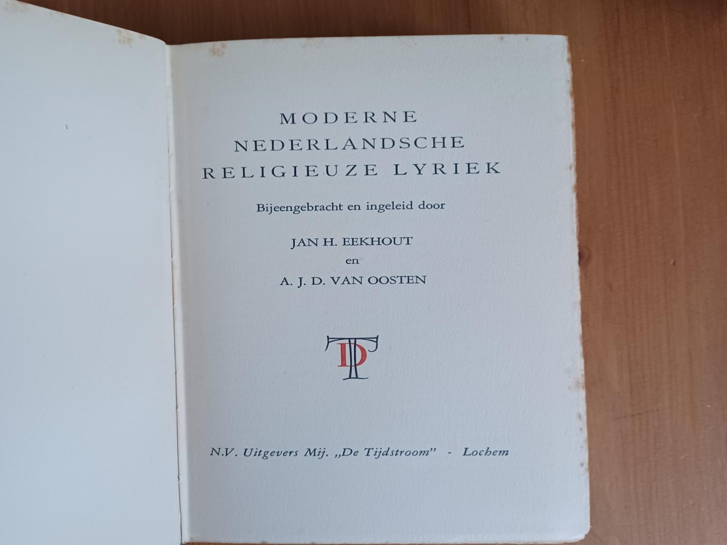 Eekhout, Jan H. / Oosten, A.J.D. van - Moderne Nederlandsche Religieuze Lyriek