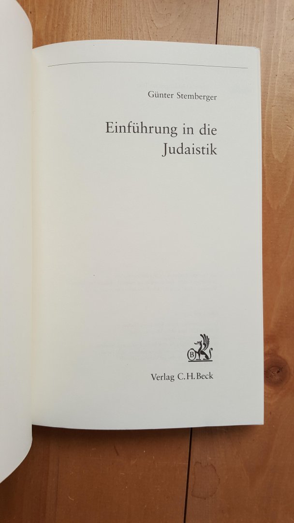 Stemberger, Günter - Einführung in die Judaistik