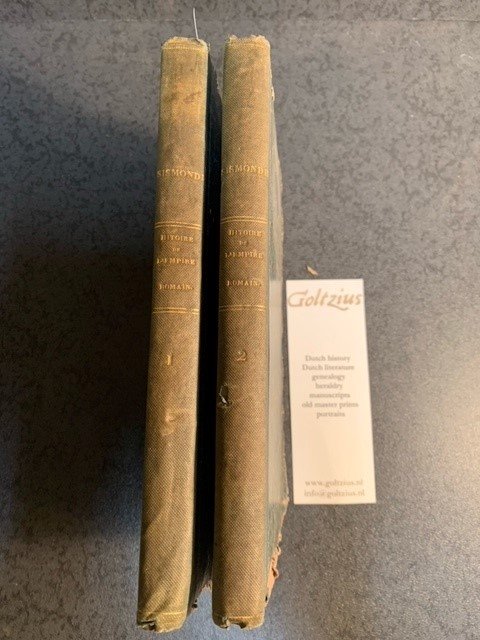 SISMONDI DE SIMONDE, J.C.L., - Histoire de la chute de l'empire romain et du déclin de la civilisation de l'an 250 à l'an 1000.