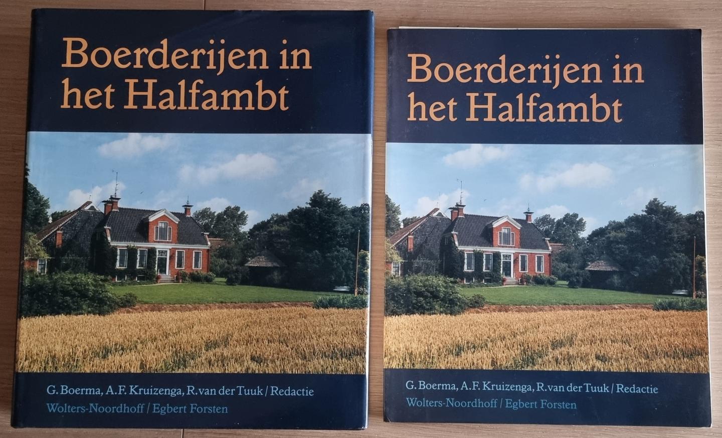 Boerma, G. / Kruizenga, A.F. / Tuuk, R. van der (redactie) - Boerderijen in het Halfambt - Boek  map met kaarten (compleet).