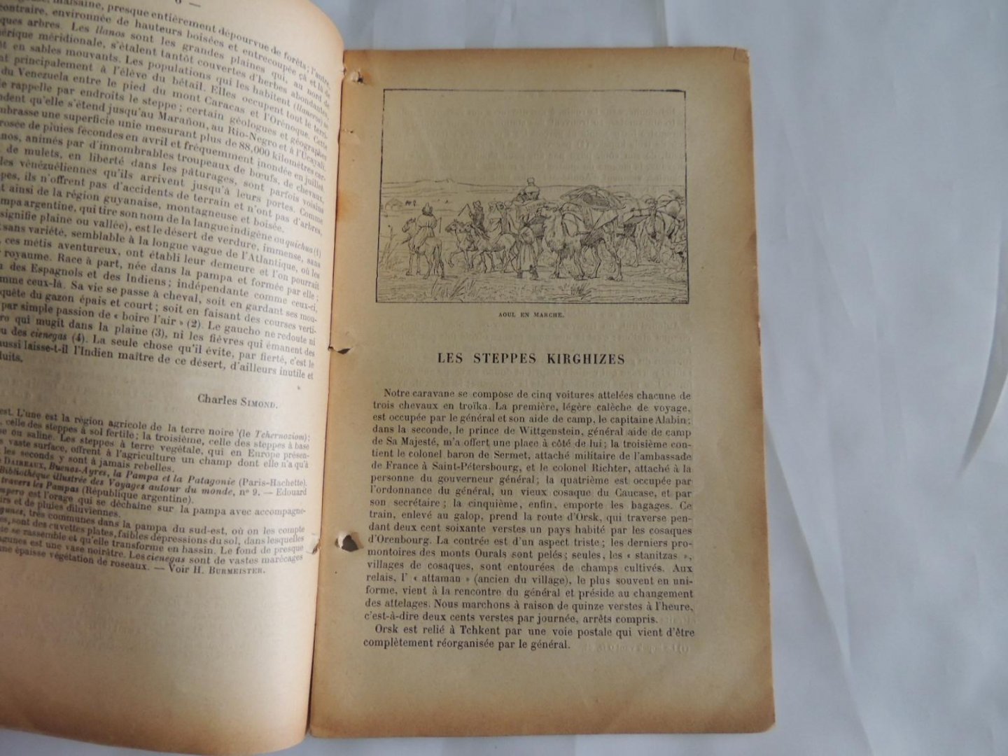 Moser Henri - Les steppes kirghizes. N° 55  de la Bibliothèque illustrée Bibliotheque illustree des voyages autour du monde par terre et par mer