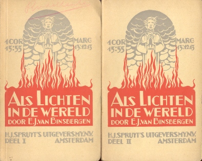 Binsbergen, E.J. van - Als lichten in de wereld  (Leesboek over de kerkgeschiedenis, deel 1 en 2)