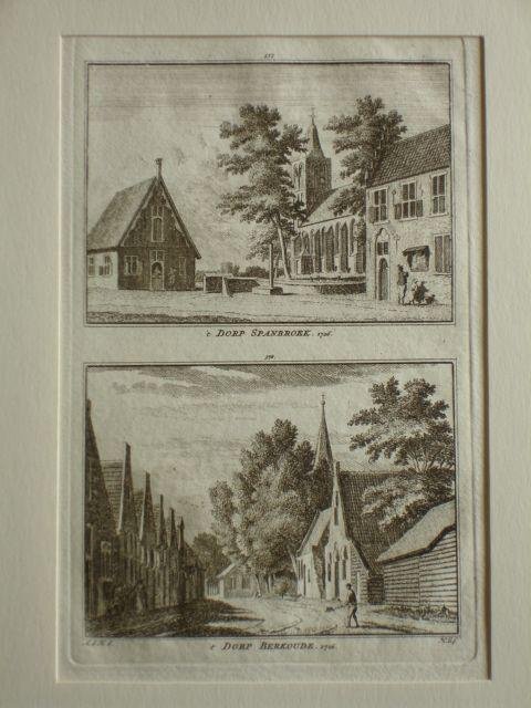 Spanbroek and Berkenwoude. - 't Dorp Spanbroek. 1726. - 't Dorp Berkoude. 1726.