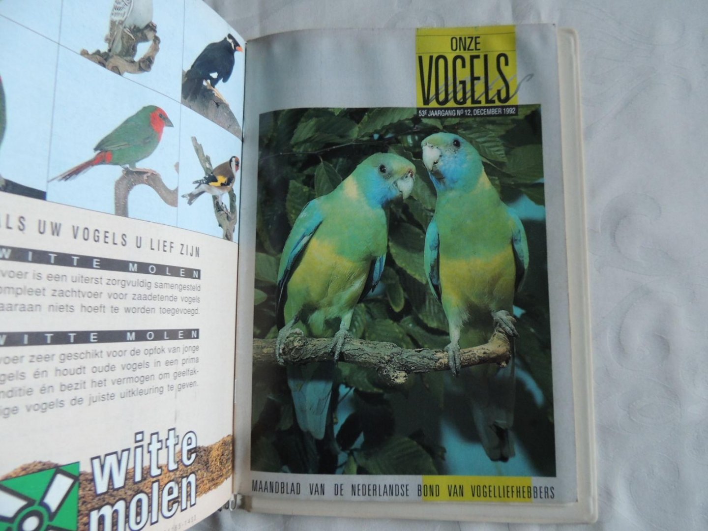 REDACTIE MAANDBLAD - Nederlandse Bond voor Vogelliefhebbers - Onze vogels. Maandblad van de nederlandse bond van vogelliefhebbers. 1992, 1993, 1994, 1995, 1996, 1997, 1998, 1999, 2000, 2001.