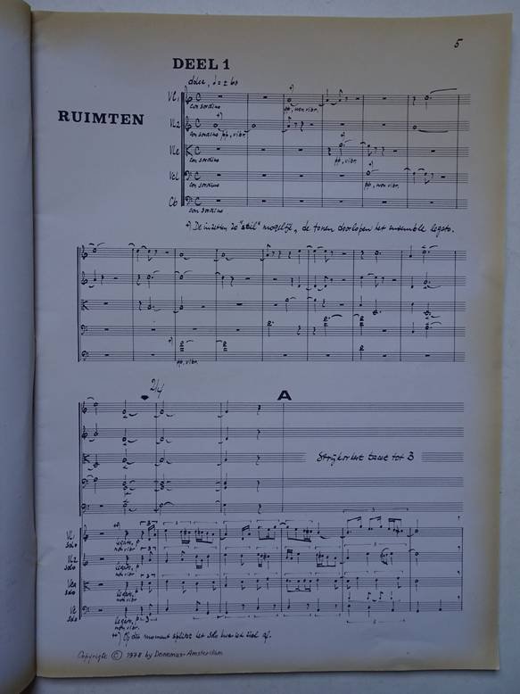 Manneke, Daan. - Ruimten voor orkest, 1978.