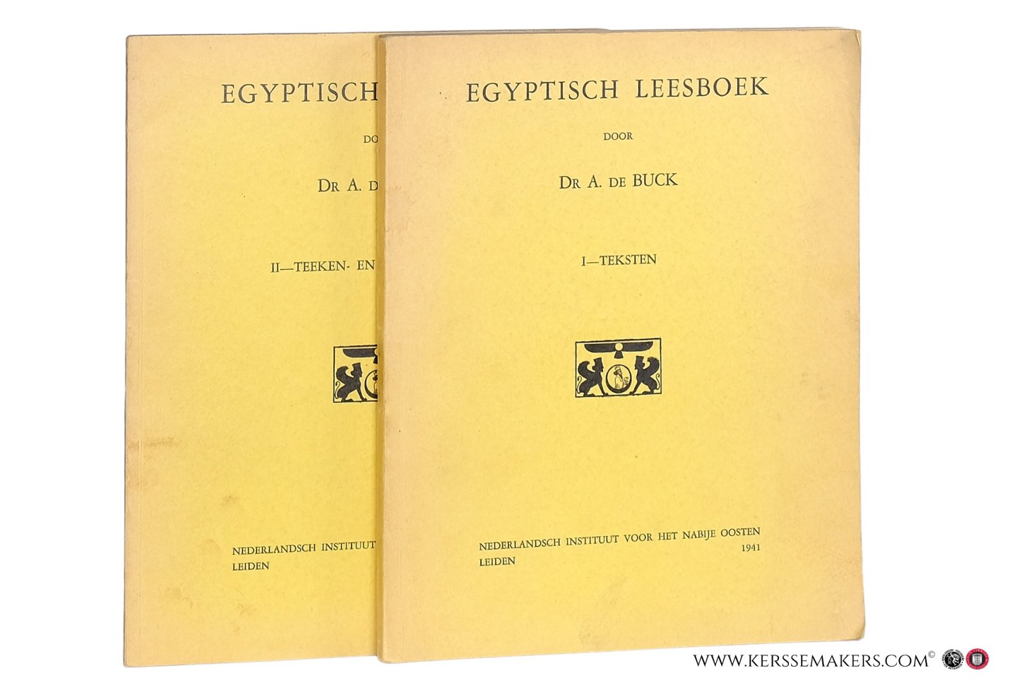 Buck, A. de. - Egyptisch leesboek. I: teksten. II: teeken- en woordenlijst.