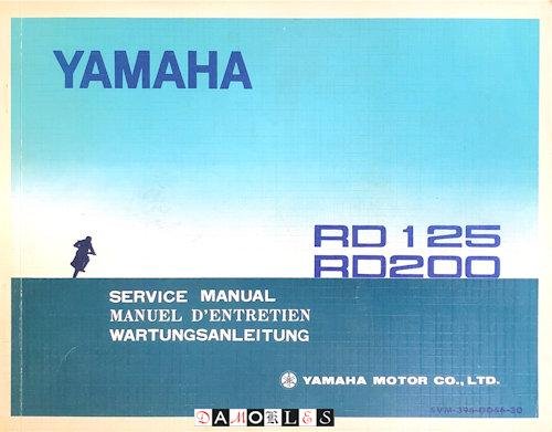  - Yamaha RD125 / RD200 Service Manual, Manuel D'Entretien, Wartungsanleitung