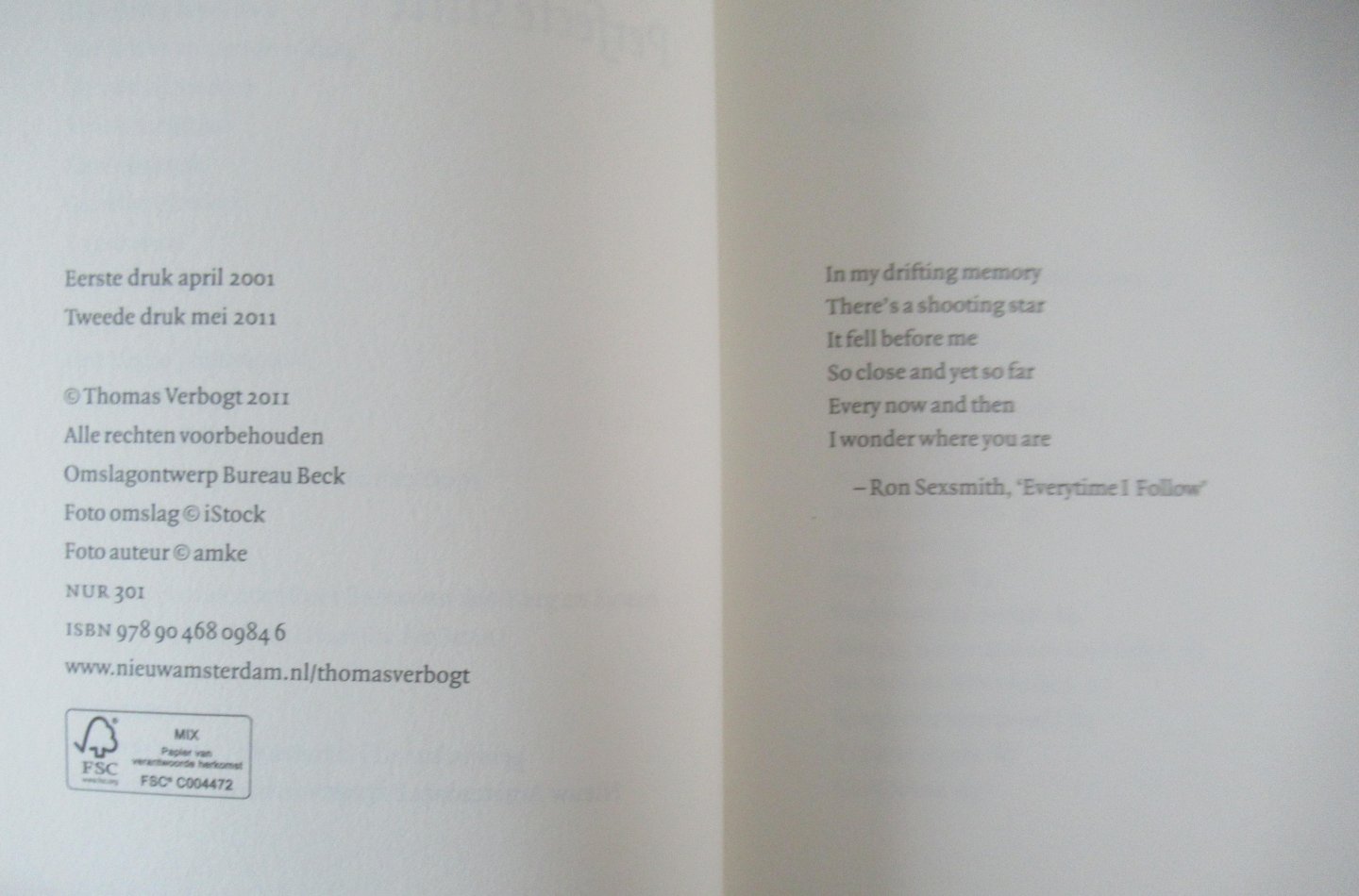 Verbogt, Thomas - Perfecte stilte