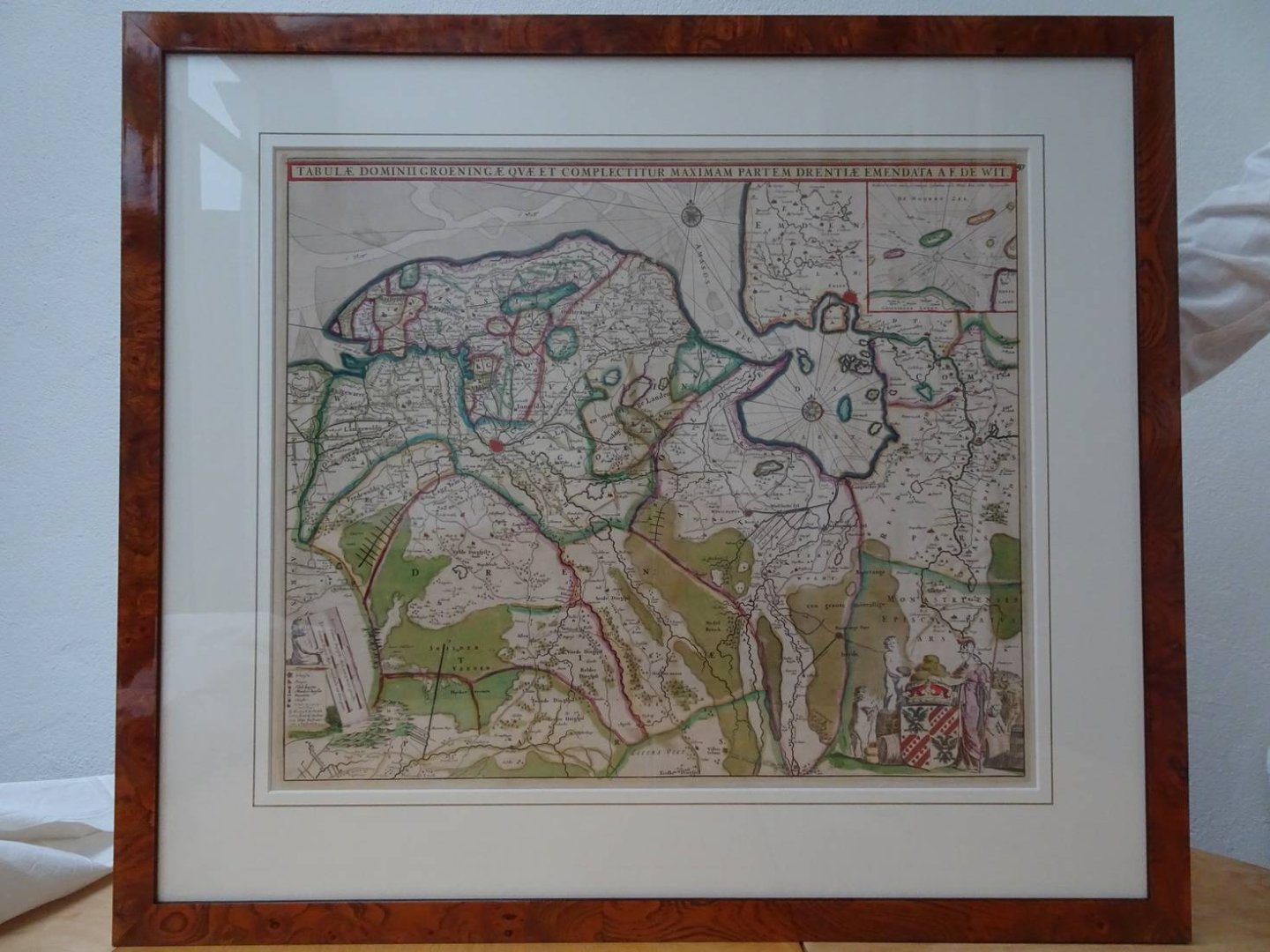 Groningen. - Tabulae Dominii Groeningae quae et complectitur maximam partem Drentiae emendata a F. de Wit.