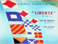 French Line - Brochure French Line Liberte, Ile de France, De Grasse