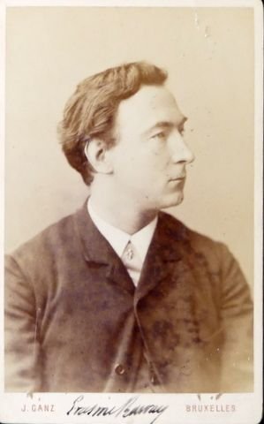 Raway, Erasme Thomas Laurent: - [Carte-de-visite Fotografie mit eigenh. Widmung, signiert] Halbe Figur nach rechts