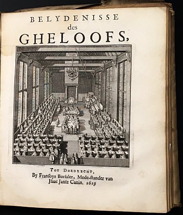 VRIES, Mattheus de (uitgever) - Bekentenisse of belydenisse des Geloofs der Nederlantsche Gereformeerde Kercken. Mitsgaders de Heydelbergsche Catechismus, met de Schriftuur-texten, en eyndelyck het oordeel van de Nationale Synode van Dordrecht, over de vyf stucken der Leere.