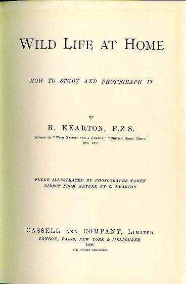 Kearton, R. - Wild life at home, how to study and photograph it.