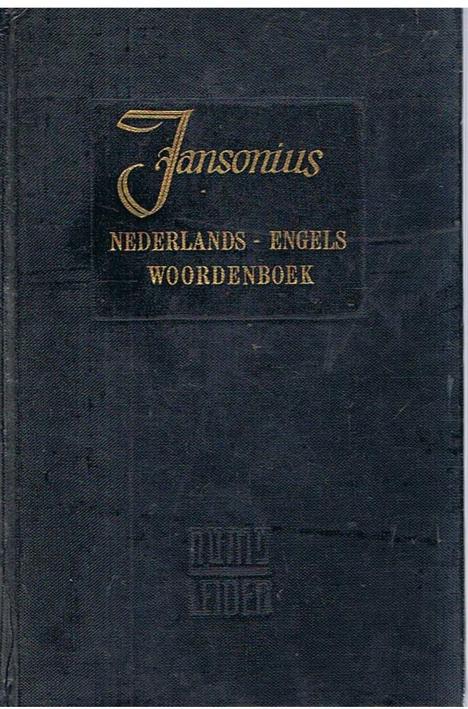 Jansonius, dr. H. - Groot Nederlands-Engels woordenboek voor studie en practijk  - deel I en deel II