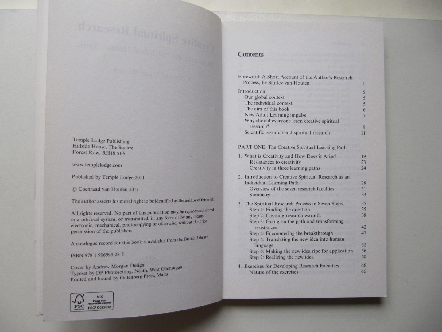 Van Houten, Coenraad J. - Creative Spiritual Research / Awakening the Individual Human Spirit