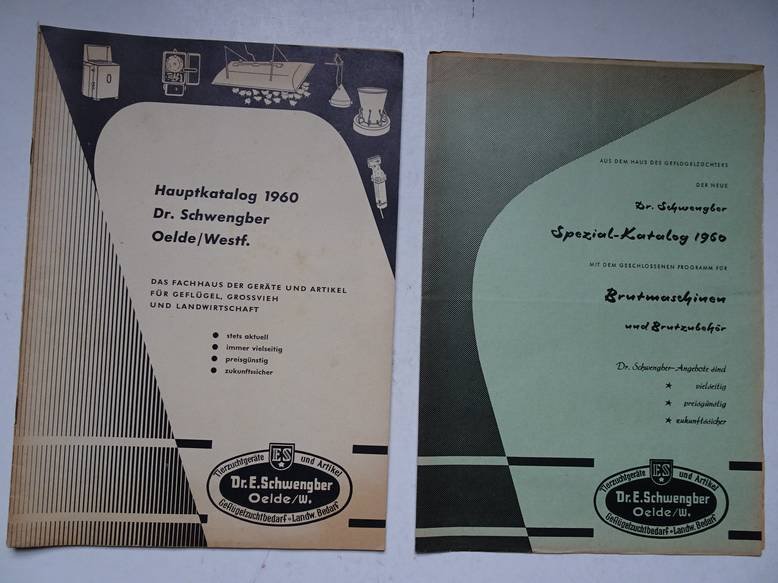 N.n.. - Hauptkatalog 1960. Dr. Schwengber Oelde/Westf. Das Fachhaus der Geräte und Artikel für Geflügel, Grossvieh und Landwirtschaft. Speziall-Katalog 1960.