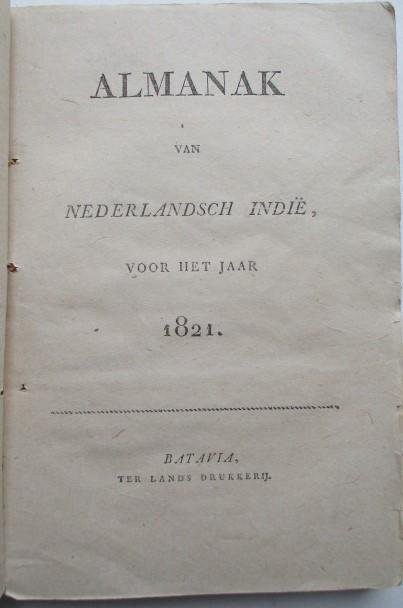 Unknown - Almanak voor Nederlandsch Indie voor het jaar 1821