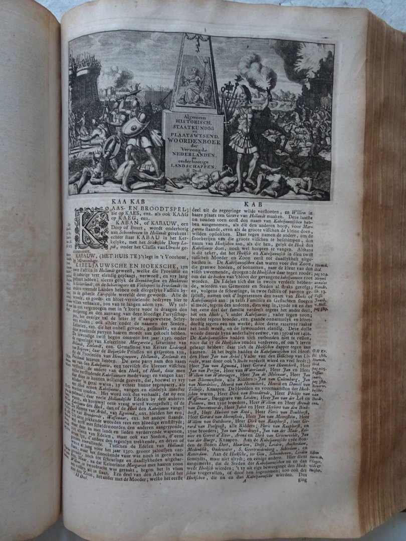 Halma, François. - Tooneel der Vereenigde Nederlanden, en onderhorige landschappen, Geopent in een Algemeen historisch, genealogisch, geographisch, En staatkundig woordenboek, Waar in de Aloude, de Opvolgende en Hedendaagsche Staat dezer gewesten naar de orde va...
