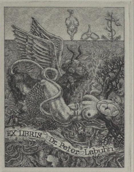 Plank, Heinz. - Exlibris voor Dr. Peter Labuhn.