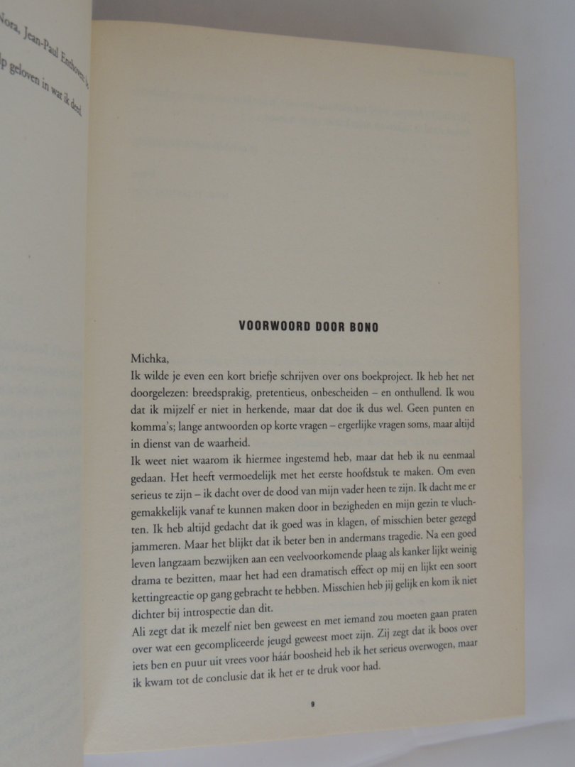 Assayas, Michka - BONO OVER BONO gesprekken met Michka Assayas