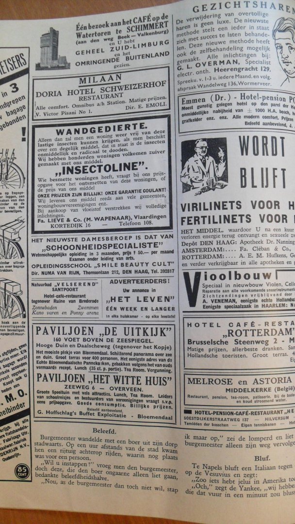red. - Het leven   ( uitgave 1936) o.a. opening Waalbrug Nijmegen/ Tine Wagner/ De Donne vijfling en ander nieuws