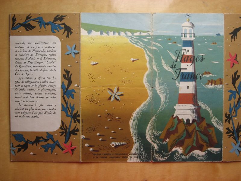  - Grote uitklapbare vakantiefolder Plages de France