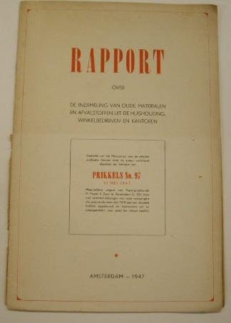 PROOST PRIKKELS - 97: Rapport over inzameling afvalstoffen.