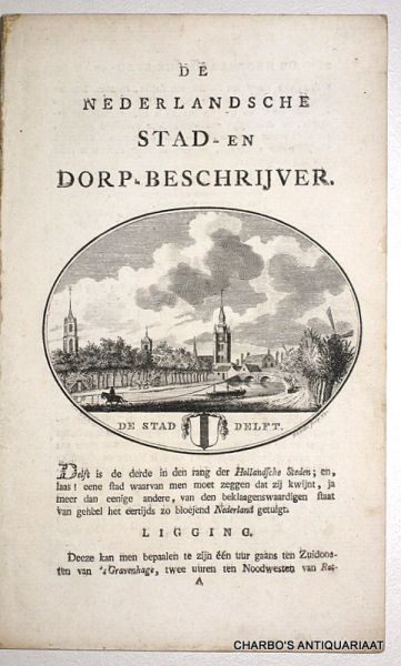 OLLEFEN, L. VAN, - De Nederlandsche stad- en dorp-beschrijver. De stad Delft.