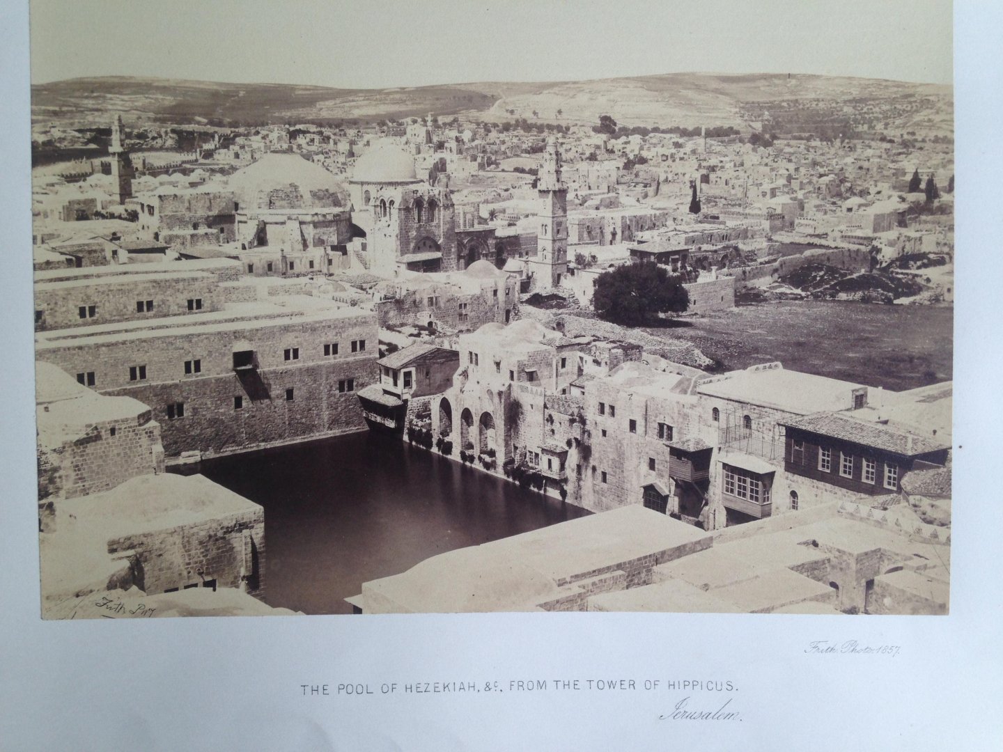 Frith, Francis - The Pool of Hezekiah & c., From the Tower of Hippicus, Jerusalem,  Series Egypt and Palestine
