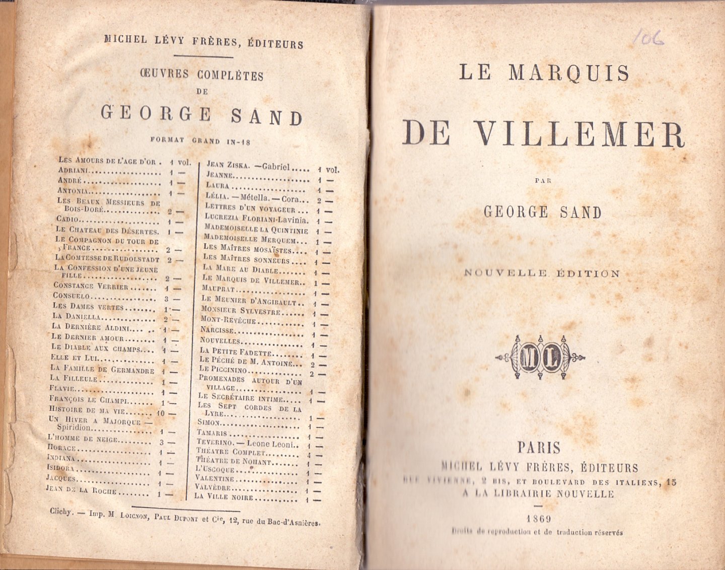 Sand, George (ds1317) - Le Marquis de Villemer