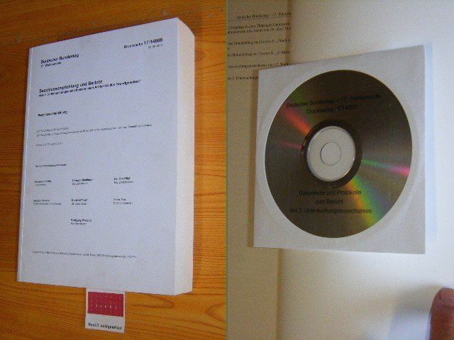 Deutscher Bundestag (Hg.) - Beschlussempfehlung und Bericht des 2. Untersuchungsausschusses nach Artikel 44 des Grundgesetzes [Deutscher Bundestag, 17. Wahl 'Bericht des NSU-Untersuchungsauschusses', Mit CD