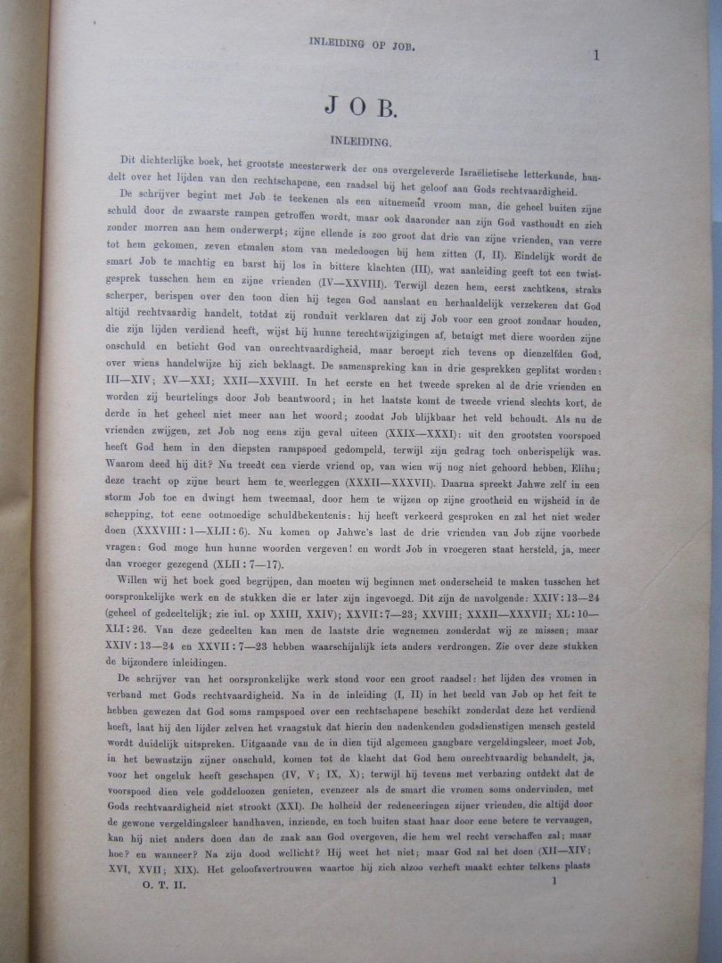 Inleidingen en aantekeningen voorzien door Dr. A. Kuenen e.a. - Het Oude Testament -  II Job:Maleachi