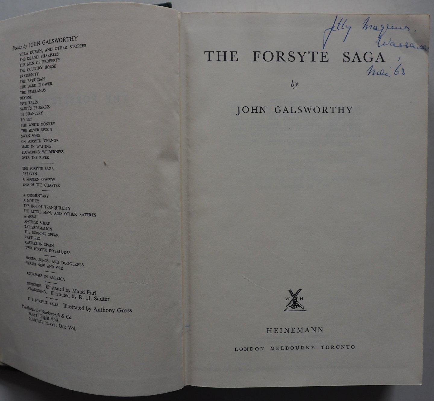 Galsworthy John - The Forsyte Saga Met krantenpagina uit 1967 TV avond Forsyte Sage Galsworthy John - The Forsyte Saga Met krantenpagina uit 1967 TV avond Forsyte Sage